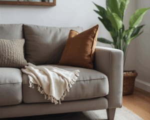 Clean Sofa in cozy living room