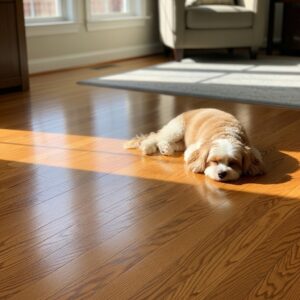 polished hardwood floor