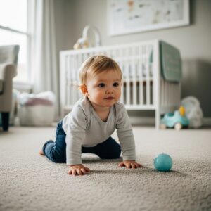 Baby on carpet